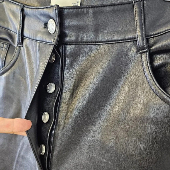 Aritzia Wilfred Free  Oracle Pant Size 6 Faux Leather Balloon Pants Black - Picture 7 of 9